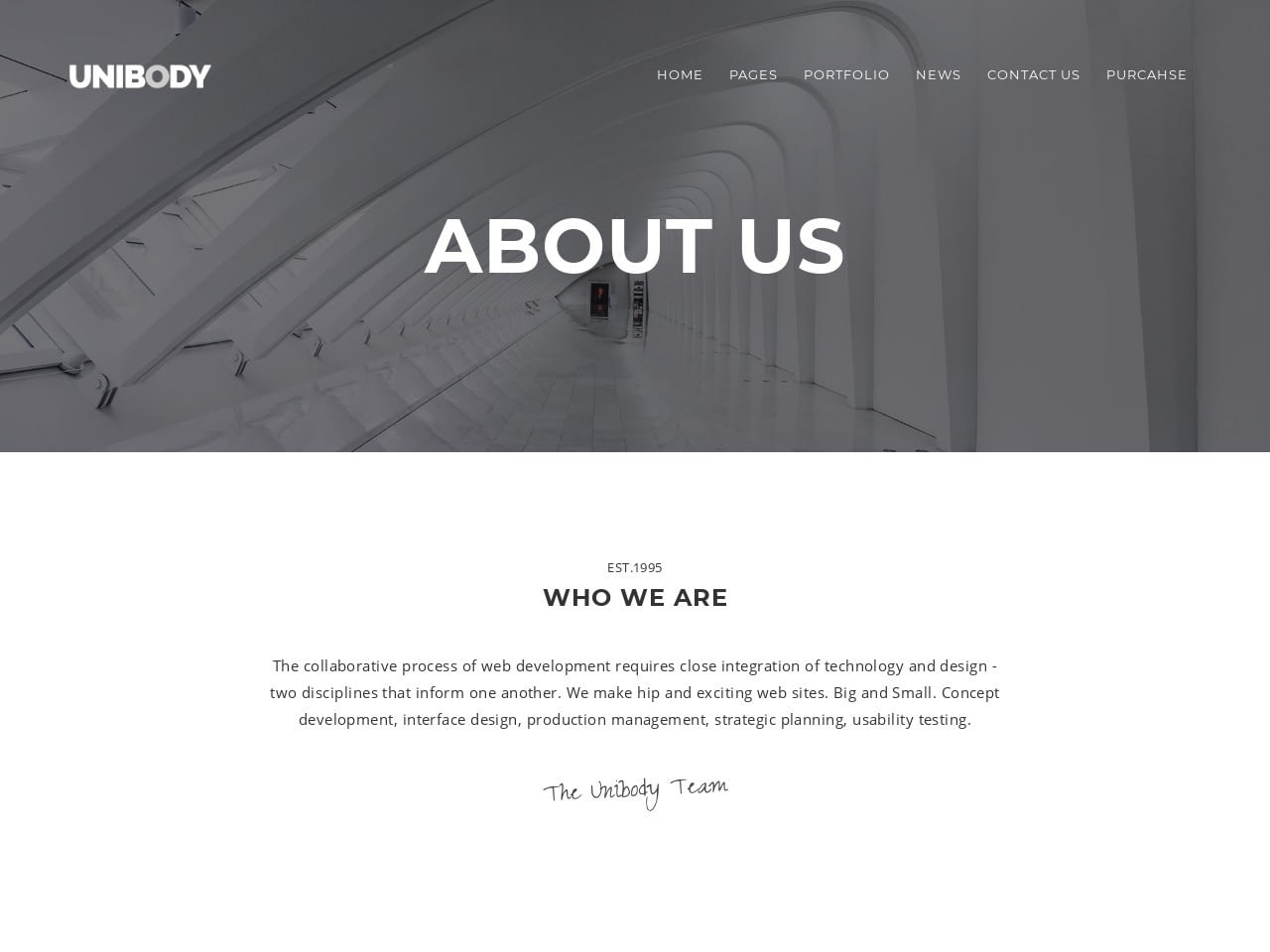 corporate website design example