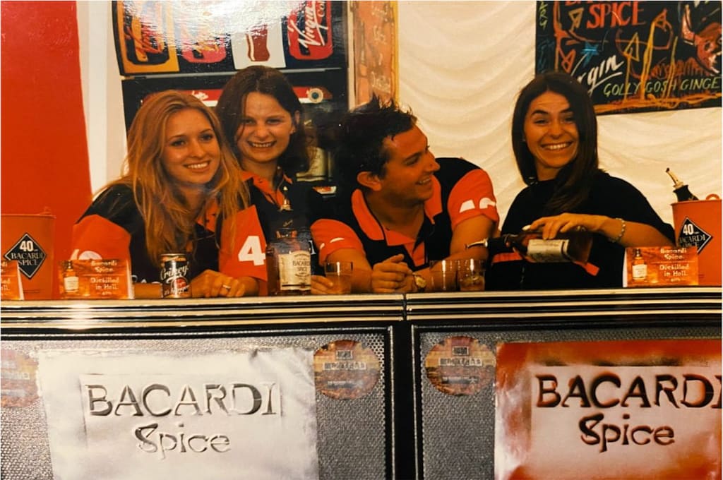 HEL's event staff at Bacardi stand 1996