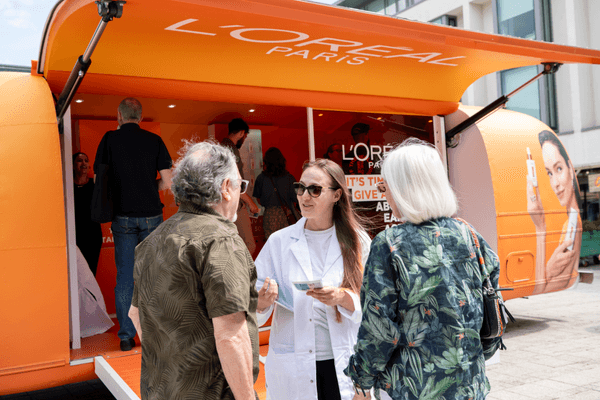 Engaging with consumers at a L'Oreal stand